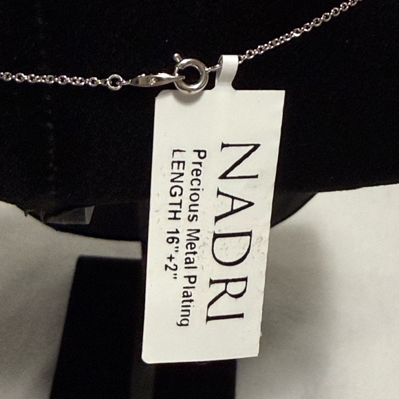 Nadri Cubic Zircona Stone Pendant On An Adjustable 16” + 2” Necklace - NWT - Picture 4 of 4